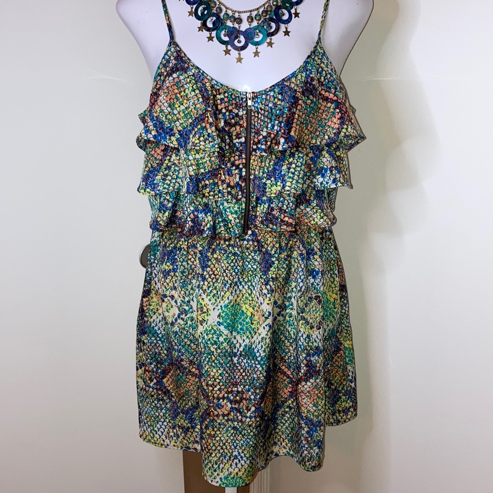 WetSeal dress multi color snake print Sz XL